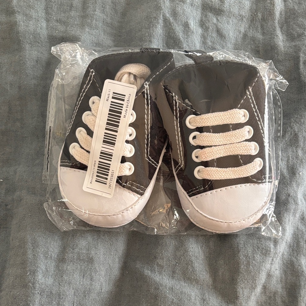 Classic Black and White Kids Shoes